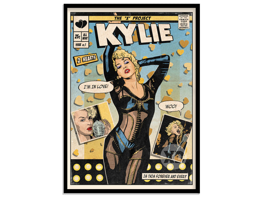 Kylie Minogue Print - 2 Hearts Comic Cover Art