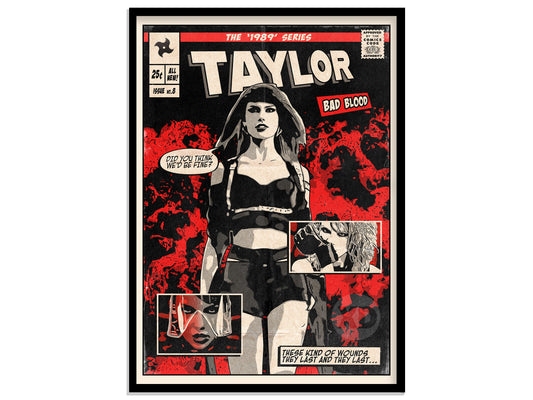 Taylor Swift Print - Bad Blood Comic Cover Art