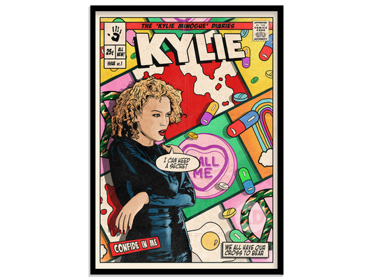 Kylie Minogue Print - Confide In Me Comic Cover Art