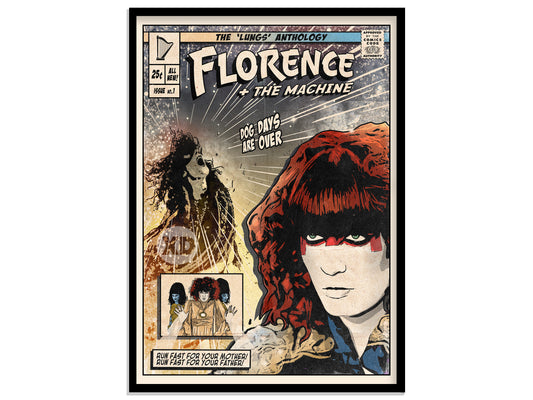 Florence + The Machine Print - Dog Days Are Over Comic Cover Art
