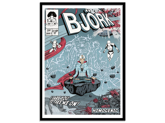 Björk Print - Homogenic Comic Cover Art