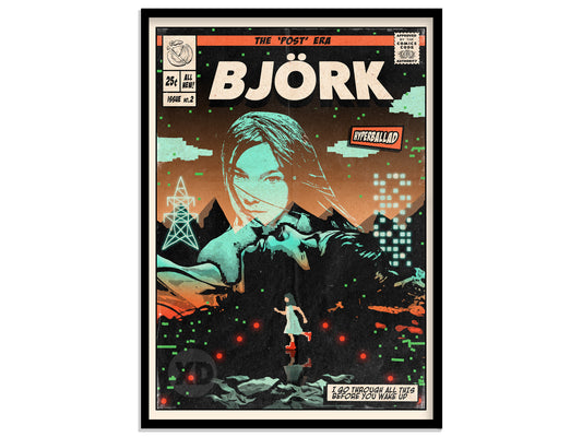 Björk Print - Hyperballad Comic Cover Art
