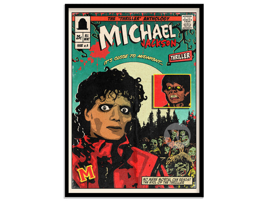 Michael Jackson Print - Thriller Comic Cover Art