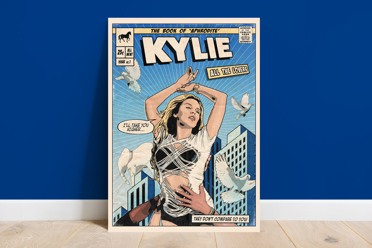 Kylie Minogue Print - All The Lovers Comic Cover Art