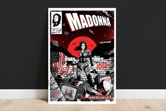 Madonna Print - American Life Comic Cover Art