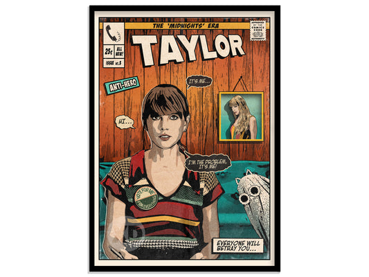 Taylor Swift Print - Anti-Hero Comic Cover Art