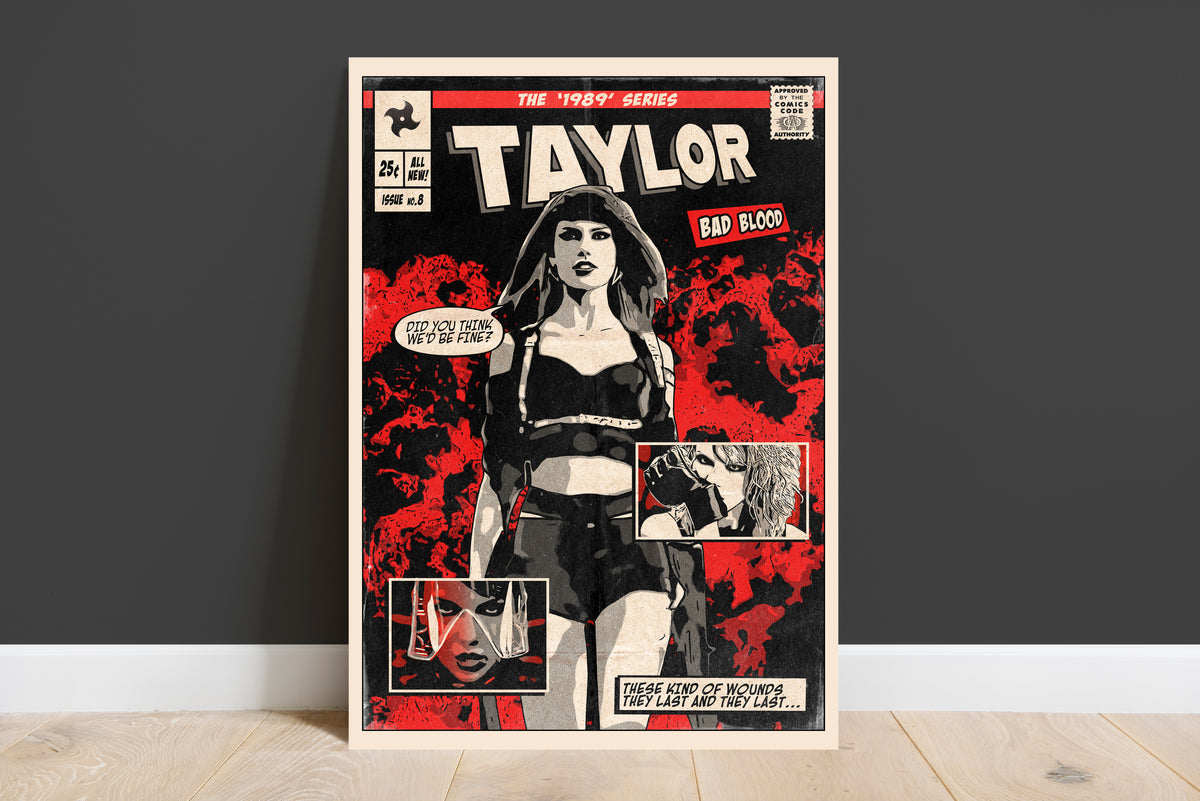 Taylor Swift Print - Bad Blood Comic Cover Art