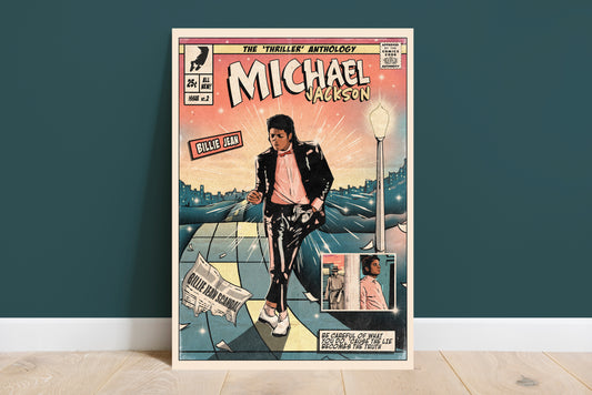 Michael Jackson Print - Billie Jean Comic Cover Art