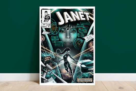 Janet Jackson Print - Discipline Comic Cover Art