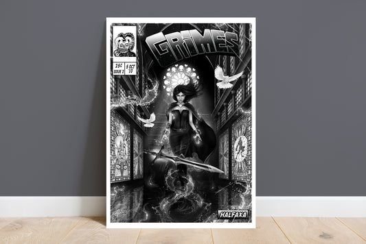 Grimes Print - Halfaxa Comic Cover Art