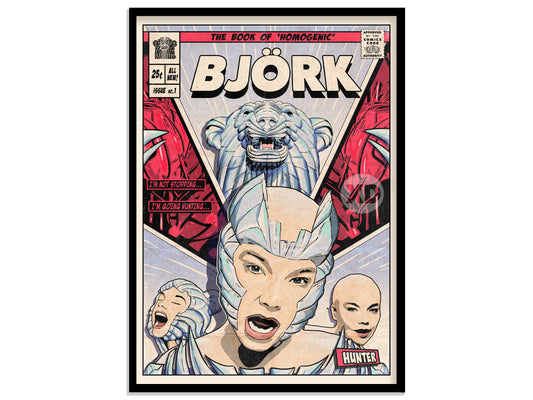 Björk Print - Hunter Comic Cover Art