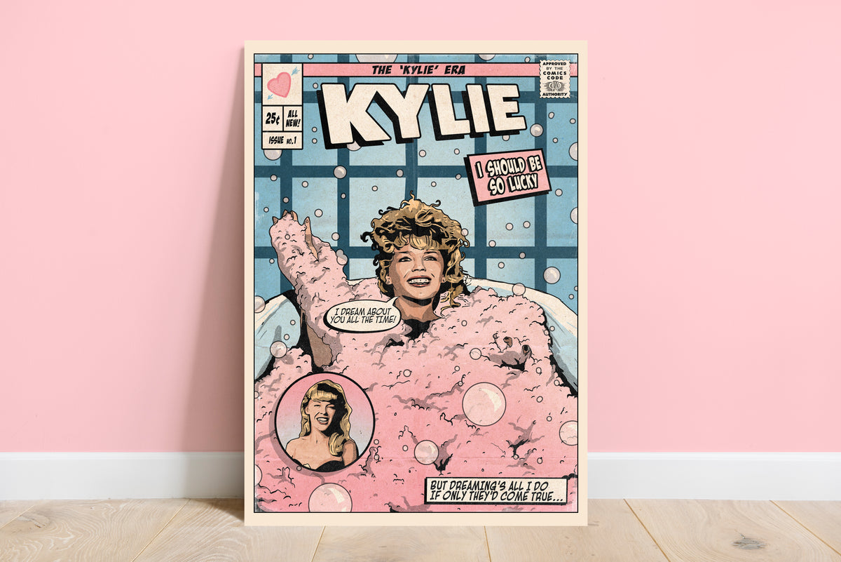 Kylie Minogue Print - I Should Be So Lucky Comic Cover Art