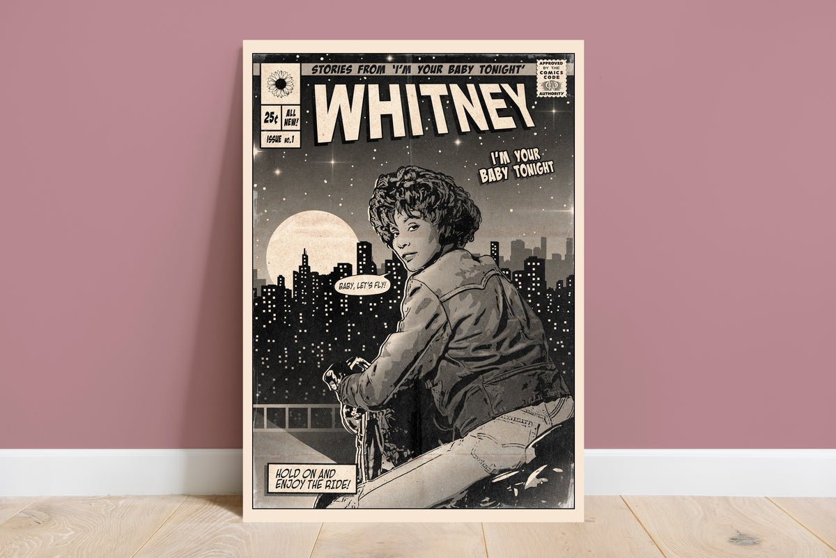 Whitney Houston Print - I'm Your Baby Tonight Comic Cover Art