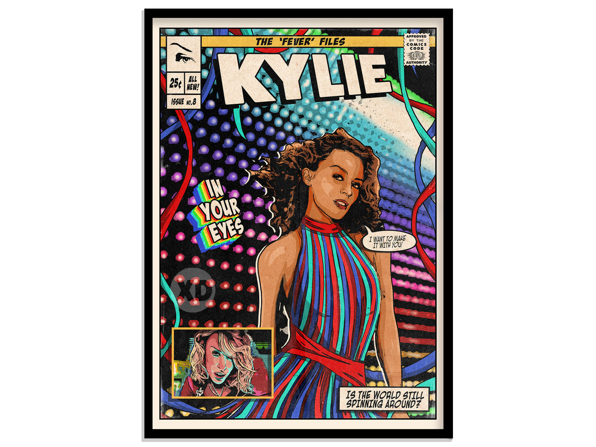 Kylie Minogue Print - In Your Eyes Comic Cover Art