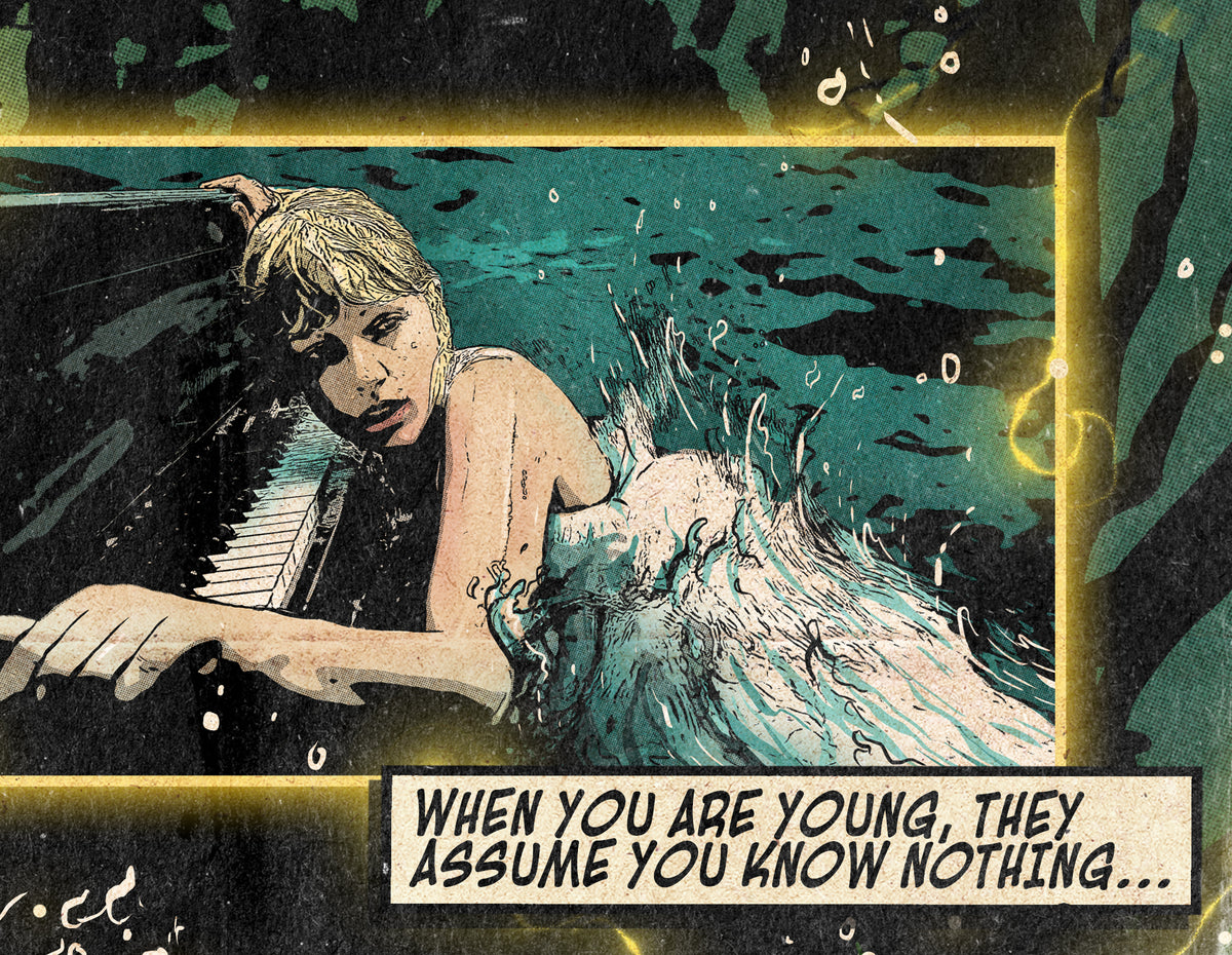 Taylor Swift Print - Cardigan Comic Cover Art