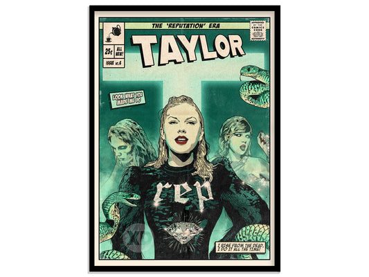 Taylor Swift Print - Look What You Made Me Do Comic Cover Art