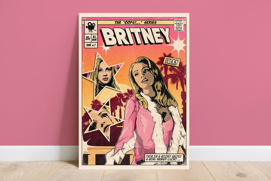 Britney Spears Print - Lucky Comic Cover Art