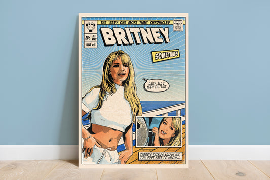 Britney Spears Print - Sometimes Comic Cover Art