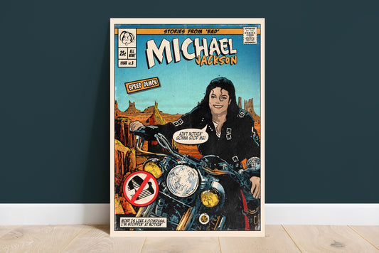 Michael Jackson Print - Speed Demon Comic Cover Art