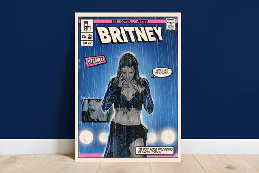 Britney Spears Print - Stronger Comic Cover Art