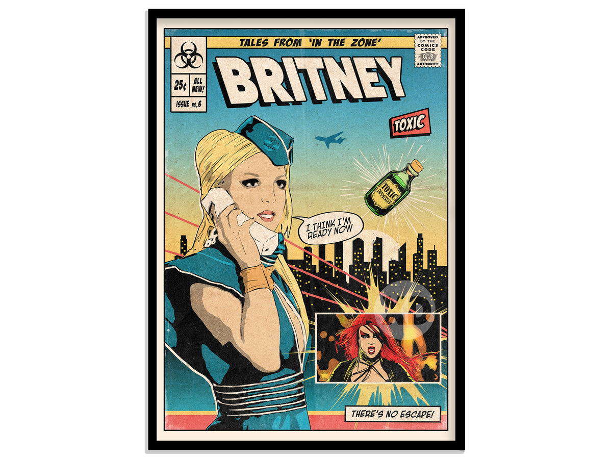 Britney Spears Print - Toxic Comic Cover Art