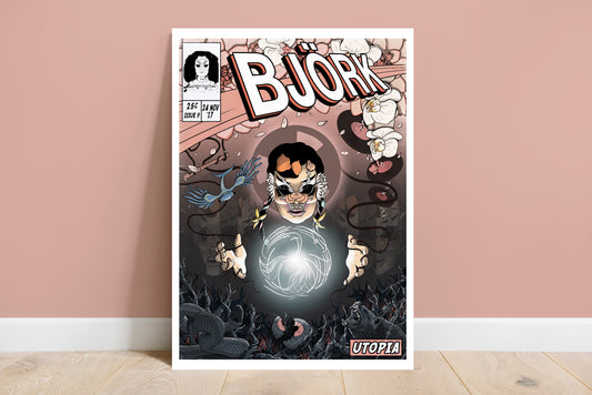 Björk Print - Utopia Comic Cover Art